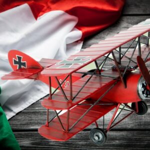 aereo triplano da guerra tipo barone rosso s30 vendibile anche singolarmente misure cm 25x25x14 in resina e metallo Bazaritalia Dal 2004 al servizio del cliente…fornitura gadget e souvenir personalizzati per negozianti