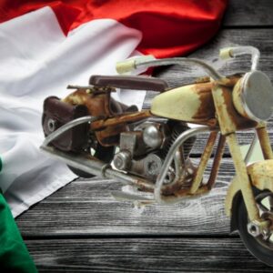 motocicletta tipo harley davidson vintage borse vendibile anche singolarmente misure cm 11x4.5x5.5 in resina e metallo Bazaritalia al servizio cliente