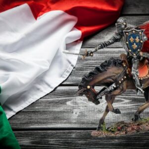 cavaliere a cavallo alla carica con spada 11cm in resina con finiture dipinte a mano acquistabile anche singolarmente…fornitura gadget e souvenir x negozi