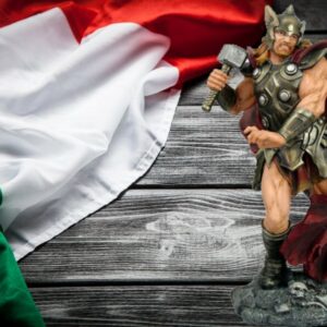 thor dio del tuono da asgard 34cm in resina con finiture dipinte a mano acquistabile anche singolarmente Bazaritalia fornitura gadget e souvenir negozianti